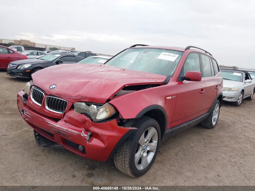 2006 BMW X3 3.0I VIN: WBXPA93486WD26378 Lot: 40688148