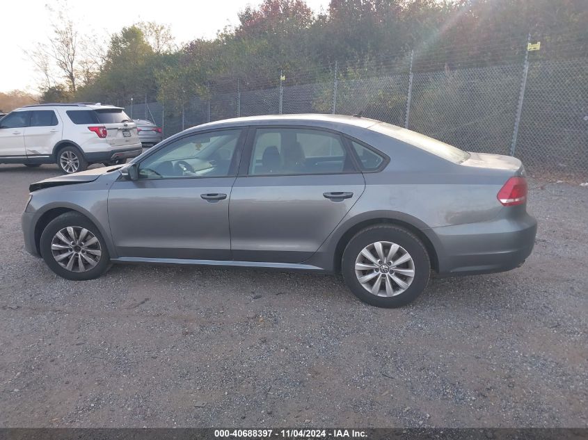 2013 Volkswagen Passat 2.5L S VIN: 1VWAH7A36DC011939 Lot: 40688397