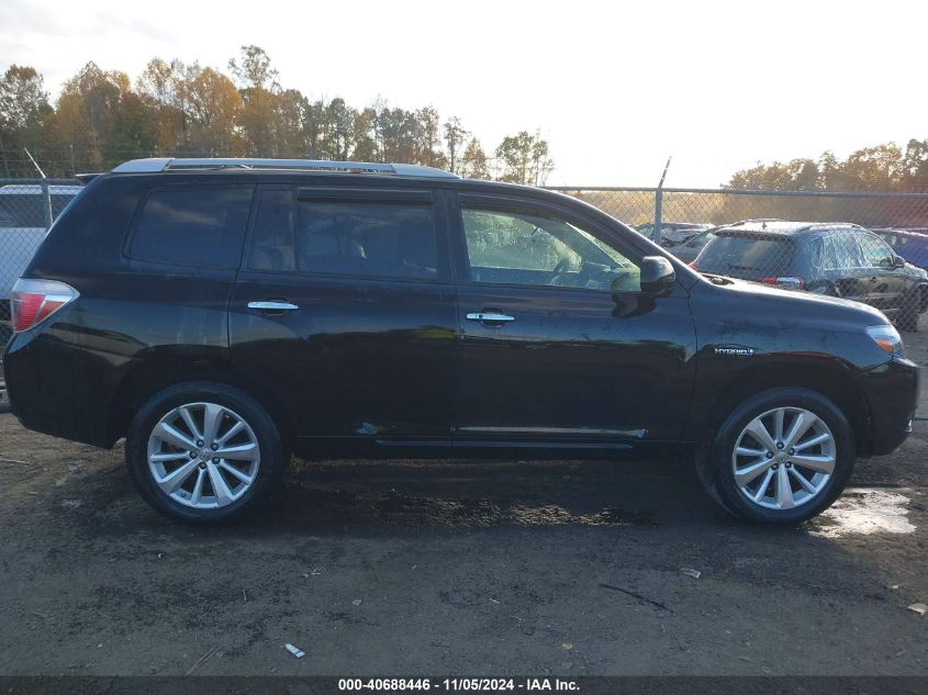 2008 Toyota Highlander Hybrid VIN: JTEEW41A382018409 Lot: 40688446