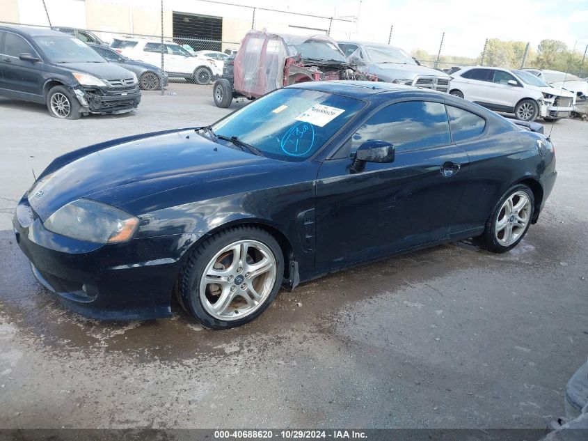 2006 Hyundai Tiburon Gt/Gt Limited/Se VIN: KMHHN65FX6U224443 Lot: 40688620