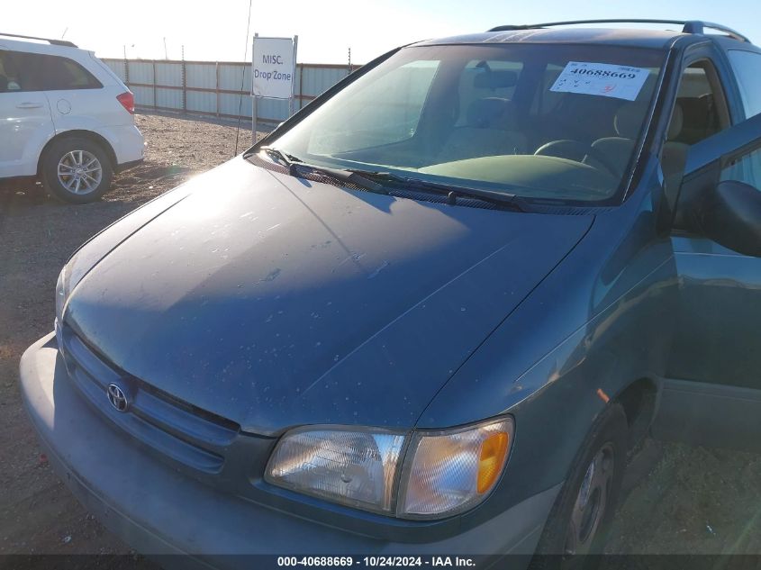 2000 Toyota Sienna Ce VIN: 4T3GF19C2YU240254 Lot: 40688669