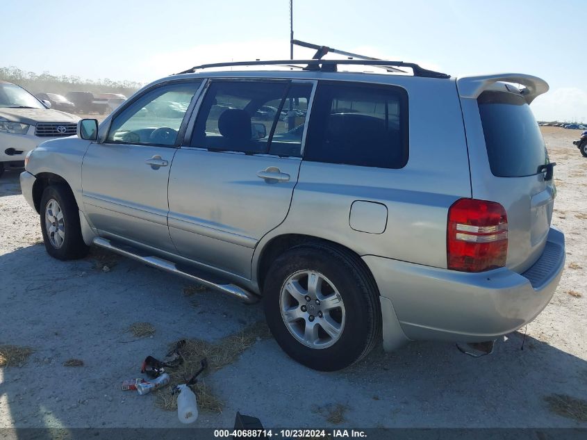 2003 Toyota Highlander VIN: JTEGD21AX30073236 Lot: 40688714