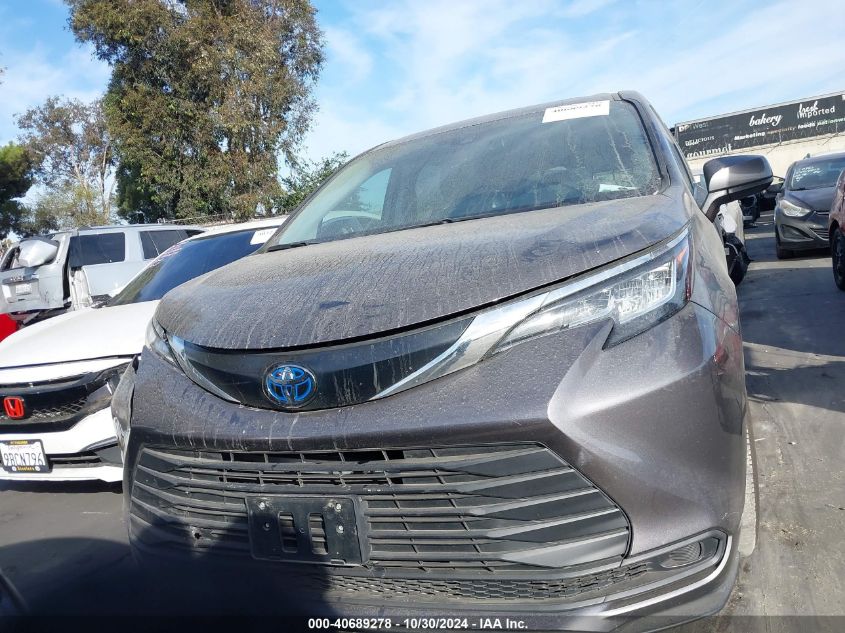 2022 Toyota Sienna Le VIN: 5TDBRKEC4NS133037 Lot: 40689278