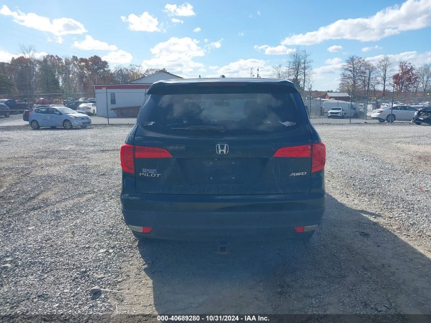 2016 Honda Pilot Ex-L VIN: 5FNYF6H55GB003539 Lot: 40689280