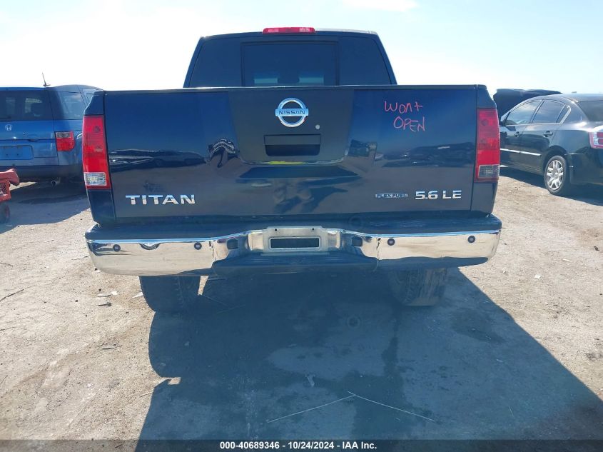 2008 Nissan Titan Xe/Se/Le/Pro-4X VIN: 1N6BA07C38N335965 Lot: 40689346