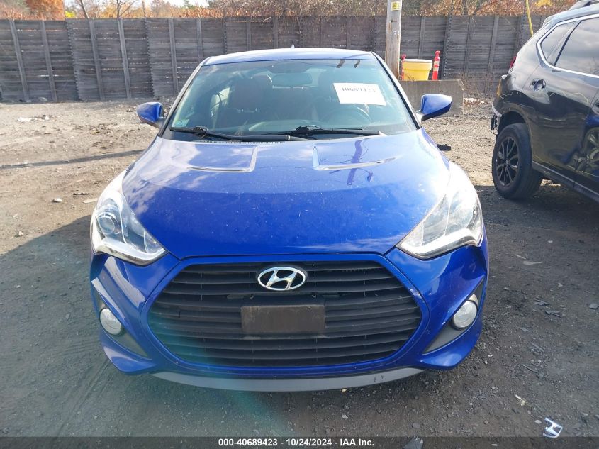 2014 Hyundai Veloster Turbo R-Spec VIN: KMHTC6AE6EU206016 Lot: 40689423