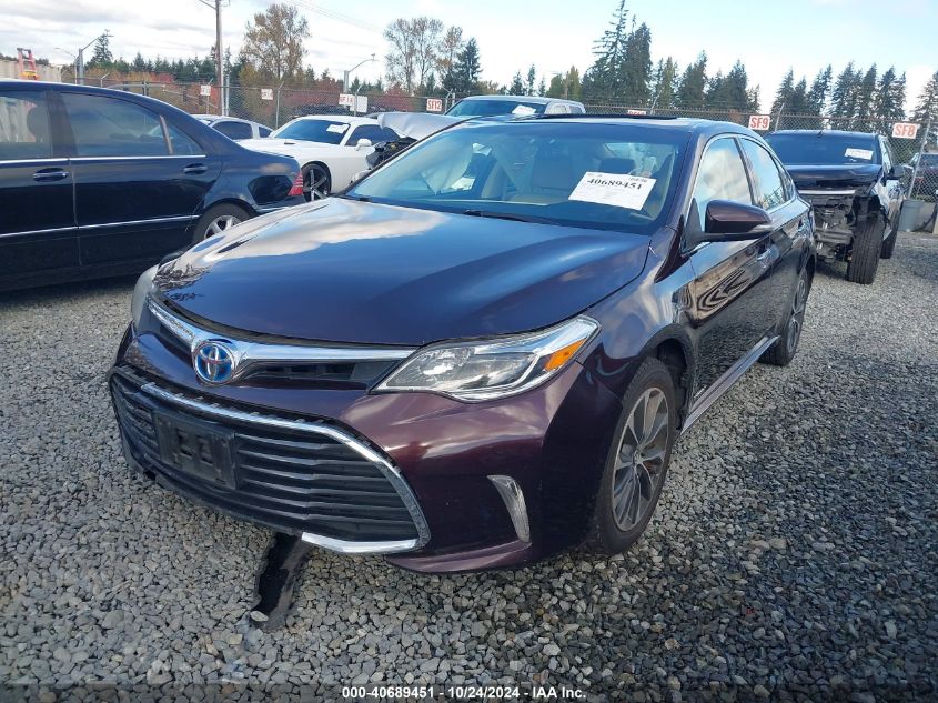 VIN 4T1BD1EB3GU049107 2016 Toyota Avalon, Hybrid Xl... no.2