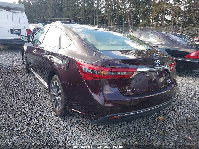 VIN 4T1BD1EB3GU049107 2016 Toyota Avalon, Hybrid Xl... no.3