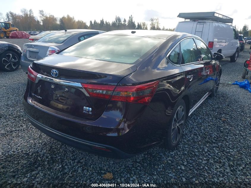 VIN 4T1BD1EB3GU049107 2016 Toyota Avalon, Hybrid Xl... no.4