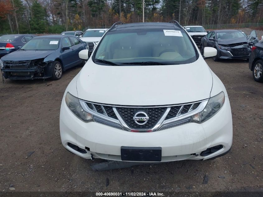 2012 Nissan Murano Sl VIN: JN8AZ1MW0CW236782 Lot: 40690031