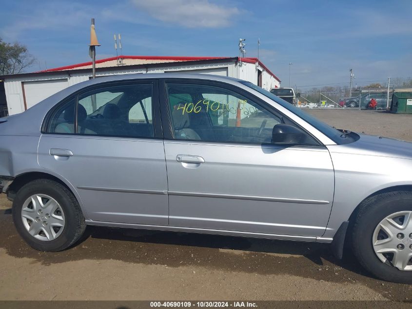 2003 Honda Civic Lx VIN: 1HGES16533L013130 Lot: 40690109