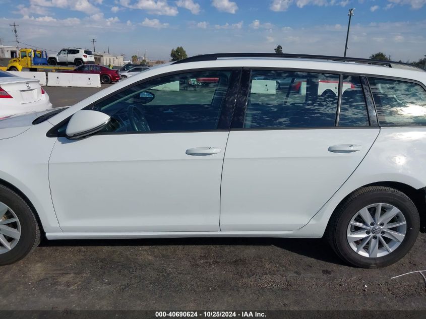 2018 Volkswagen Golf Sportwagen Tsi S/Tsi Se VIN: 3VWD17AUXJM766614 Lot: 40690624