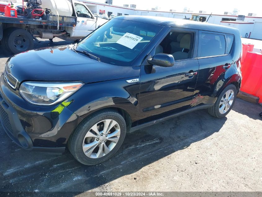 2015 Kia Soul + VIN: KNDJP3A56F7184095 Lot: 40691029