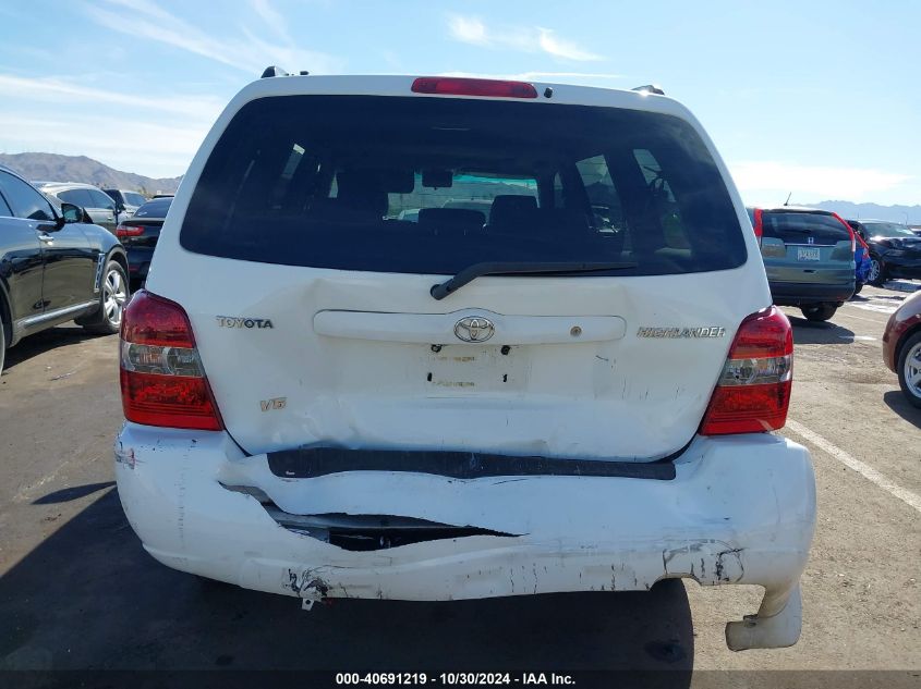 2005 Toyota Highlander V6 VIN: JTEDP21A750062997 Lot: 40691219