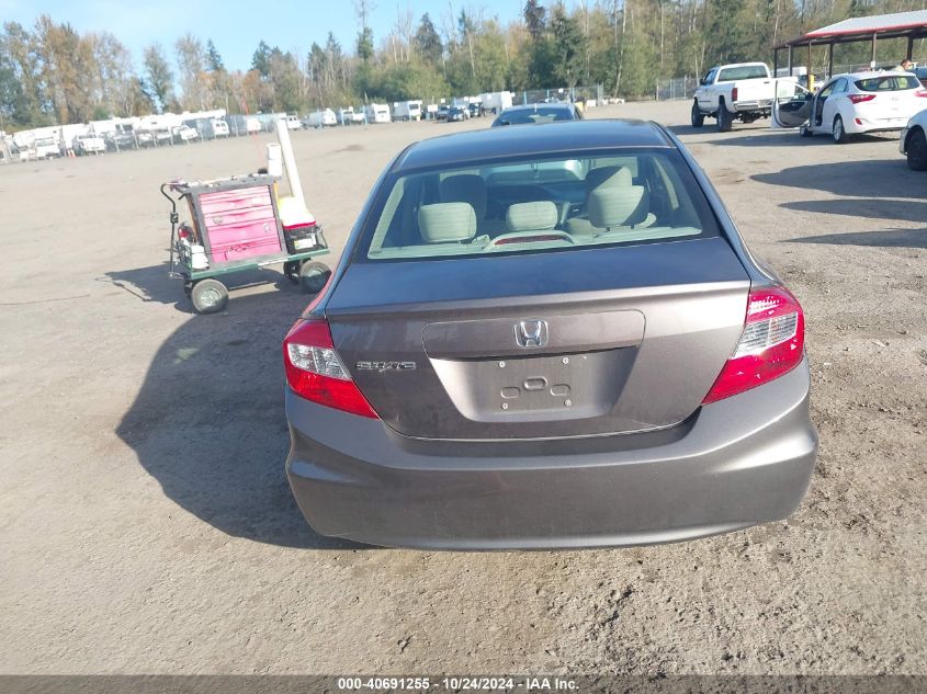 2012 Honda Civic Sdn Lx VIN: 19XFB2F57CE343452 Lot: 40691255