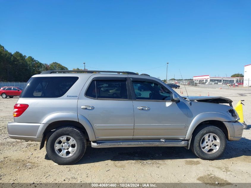 2002 Toyota Sequoia Limited V8 VIN: 5TDBT48AX2S135510 Lot: 40691460