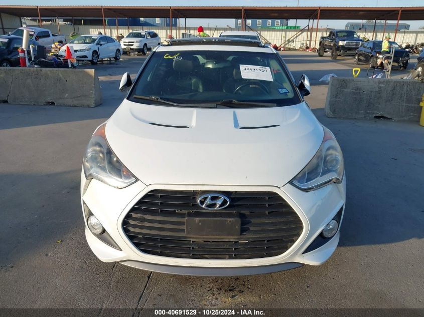 2014 HYUNDAI VELOSTER TURBO W/BLACK - KMHTC6AE9EU201750