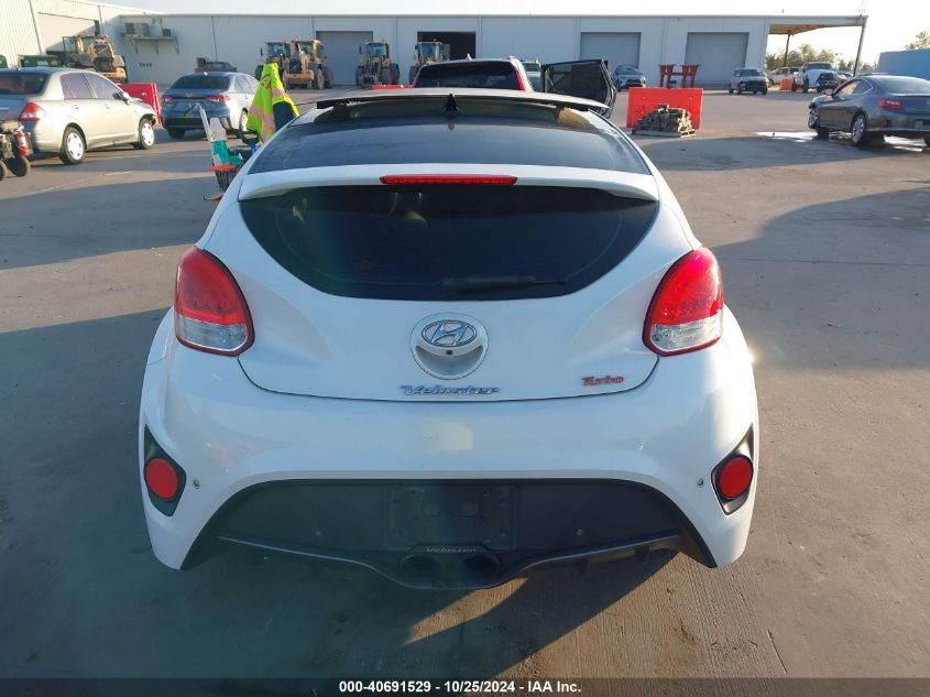 2014 HYUNDAI VELOSTER TURBO W/BLACK - KMHTC6AE9EU201750