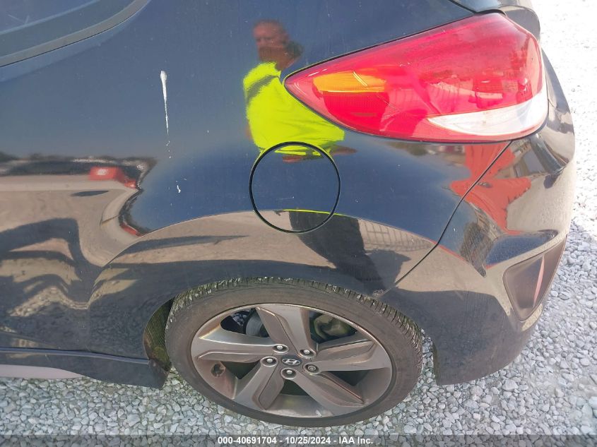 2013 Hyundai Veloster Turbo W/Black VIN: KMHTC6AE9DU121279 Lot: 40691704