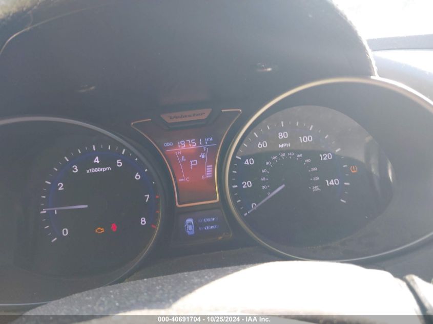 2013 Hyundai Veloster Turbo W/Black VIN: KMHTC6AE9DU121279 Lot: 40691704