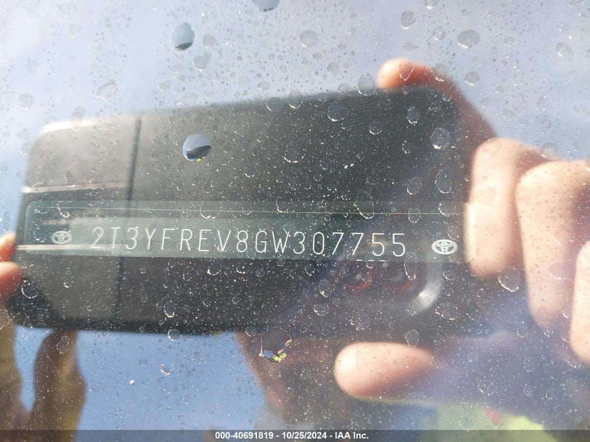 2016 TOYOTA RAV4 LIMITED - 2T3YFREV8GW307755