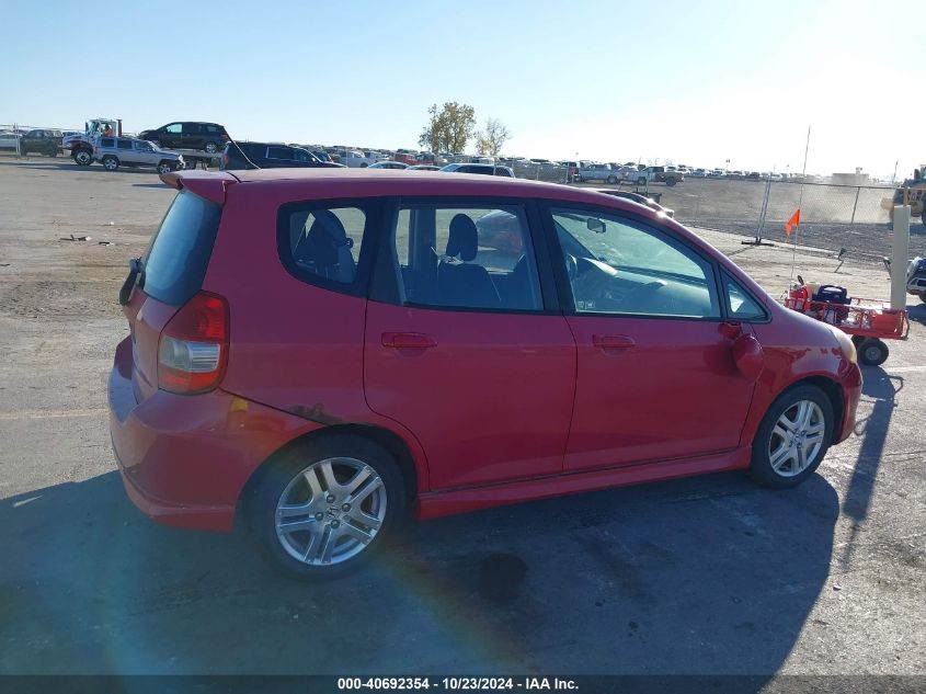 2007 Honda Fit Sport VIN: JHMGD38657S026071 Lot: 40692354