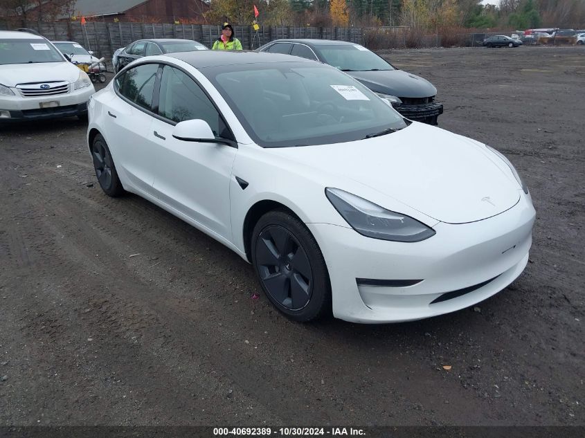 VIN 5YJ3E1EB4NF152435 2022 TESLA MODEL 3 no.1