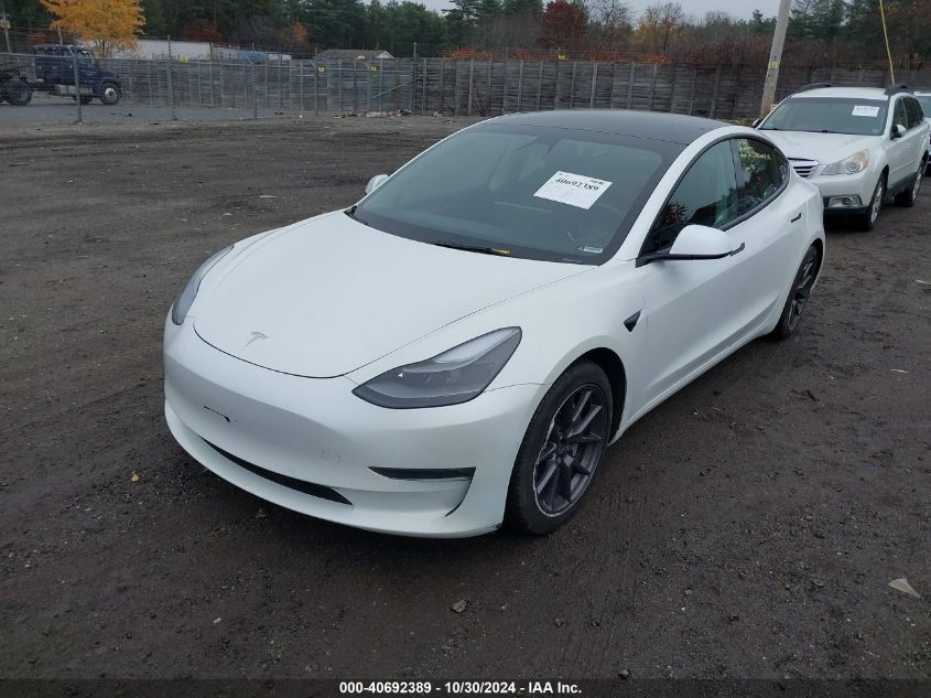 VIN 5YJ3E1EB4NF152435 2022 TESLA MODEL 3 no.2