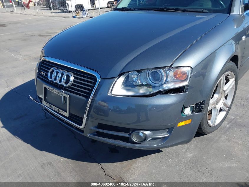 2007 Audi A4 2.0T Avant VIN: WAUKF78E47A067959 Lot: 40692400