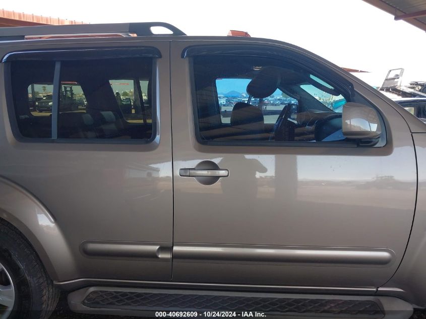 2007 Nissan Pathfinder Le VIN: 5N1AR18U37C632292 Lot: 40692609