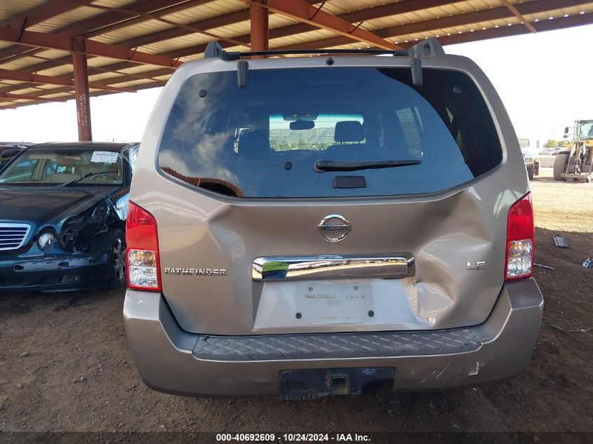 2007 Nissan Pathfinder Le VIN: 5N1AR18U37C632292 Lot: 40692609