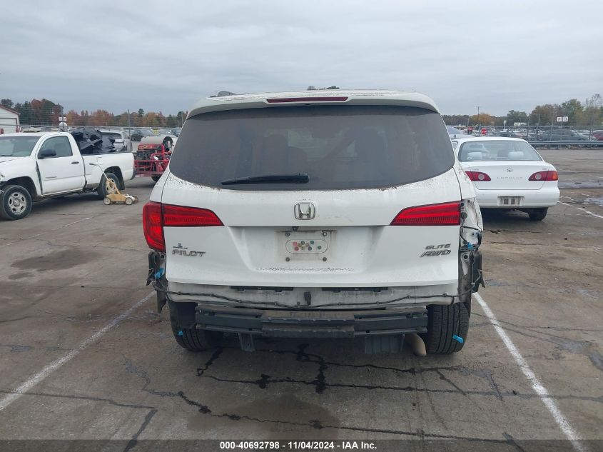 2016 Honda Pilot Elite VIN: 5FNYF6H04GB016156 Lot: 40692798