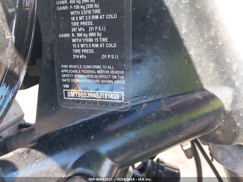 2003 TRIUMPH MOTORCYCLE BONNEVILLE AMERICA - SMT905JN43J181828