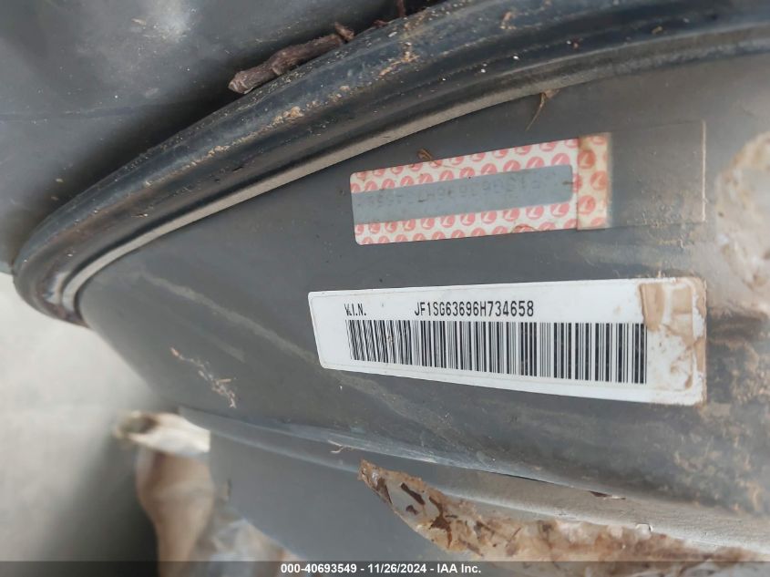 2006 Subaru Forester 2.5X VIN: JF1SG63696H734658 Lot: 40693549