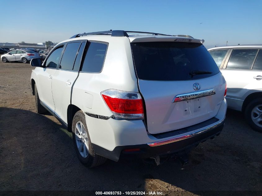 2012 Toyota Highlander Se V6 VIN: 5TDBK3EH5CS130327 Lot: 40693753