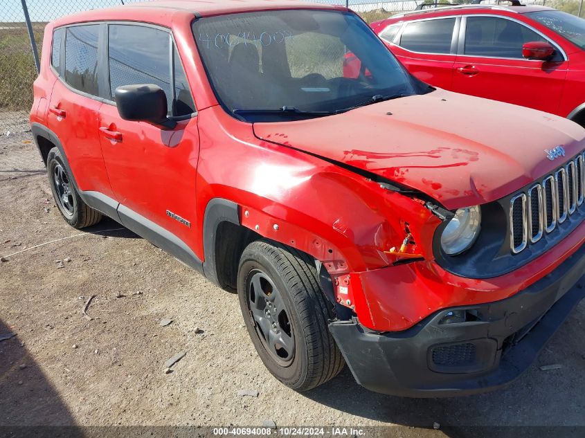 2017 Jeep Renegade Sport Fwd VIN: ZACCJAAB0HPG16710 Lot: 40694008