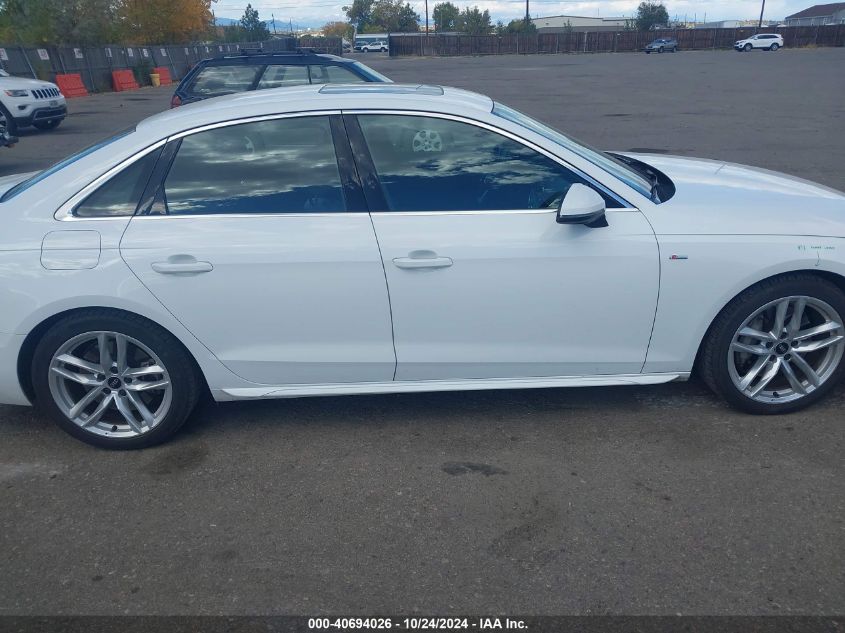 2023 Audi A4 Premium Plus 45 Tfsi S Line Quattro S Tronic VIN: WAUEAAF48PA032151 Lot: 40694026