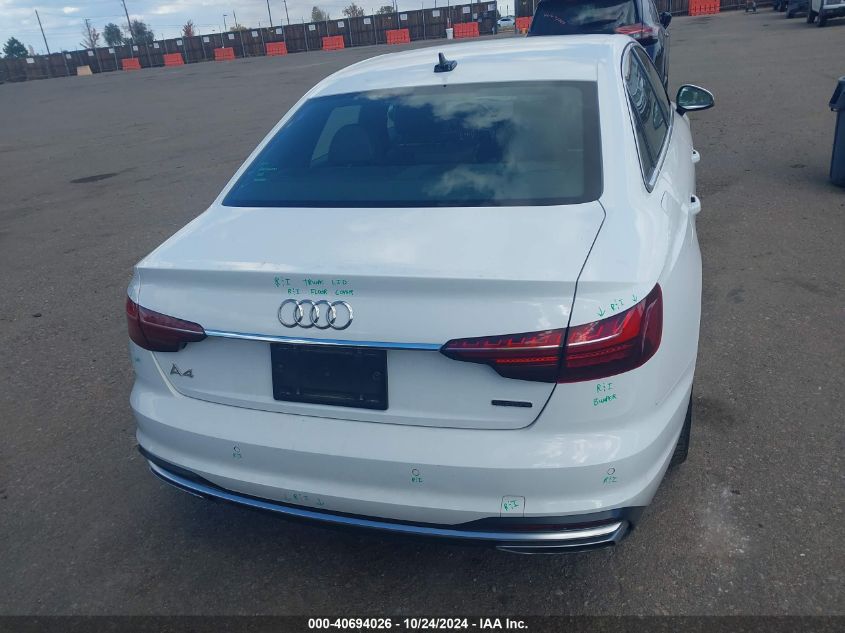 2023 Audi A4 Premium Plus 45 Tfsi S Line Quattro S Tronic VIN: WAUEAAF48PA032151 Lot: 40694026