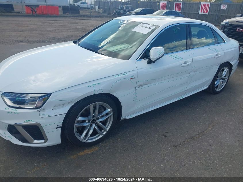 2023 Audi A4 Premium Plus 45 Tfsi S Line Quattro S Tronic VIN: WAUEAAF48PA032151 Lot: 40694026