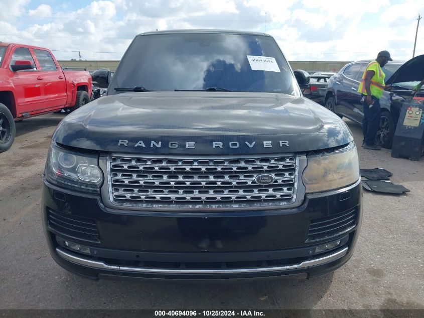 2014 Land Rover Range Rover 3.0L V6 Supercharged Hse VIN: SALGS2VFXEA133909 Lot: 40694096