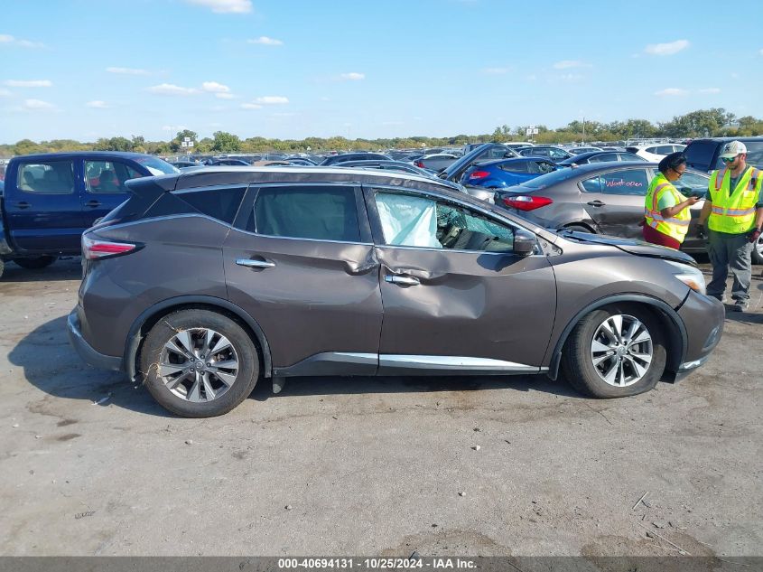 2015 Nissan Murano Sl VIN: 5N1AZ2MH2FN287841 Lot: 40694131