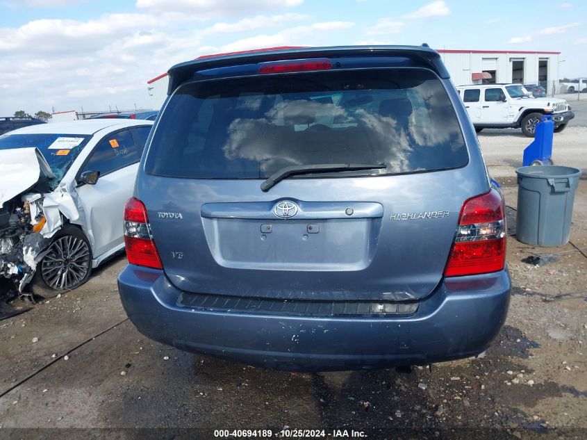 2007 Toyota Highlander V6 VIN: JTEGP21A370131829 Lot: 40694189