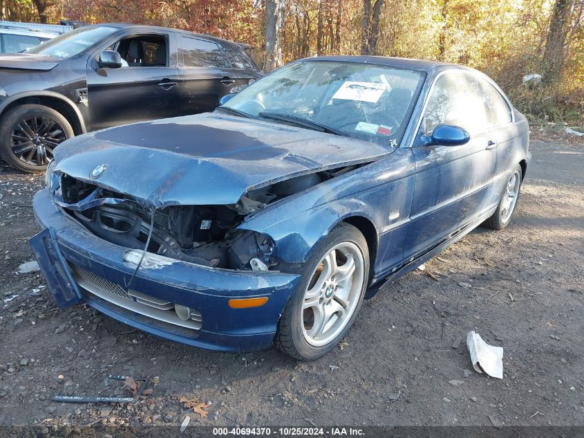 2002 BMW 330Ci VIN: WBABN53402JU27551 Lot: 40694370