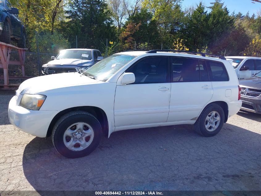 2007 Toyota Highlander VIN: JTEDD21A170157194 Lot: 40694442