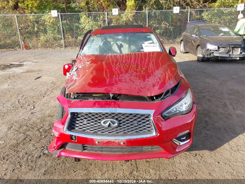 2021 Infiniti Q50 Luxe Awd VIN: JN1EV7BRXMM752754 Lot: 40694443