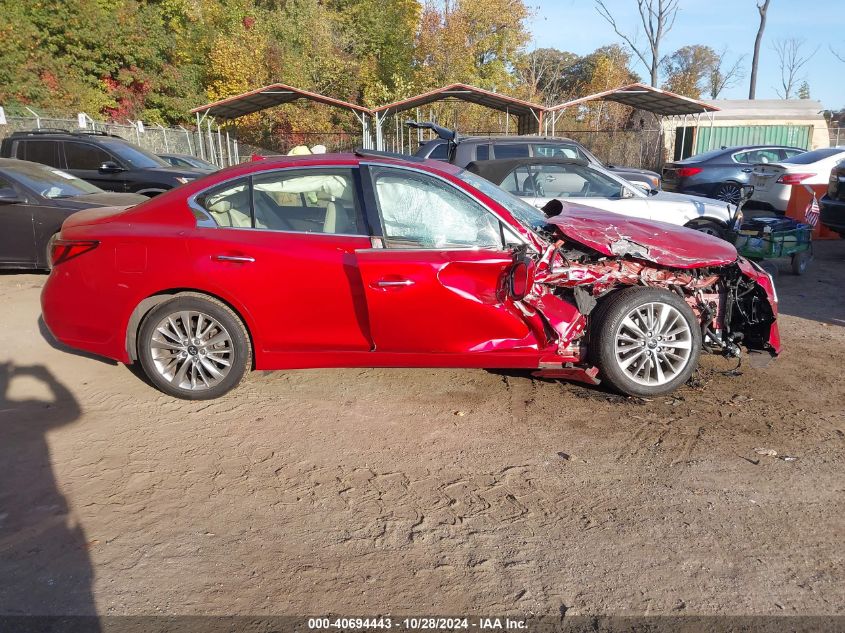 2021 Infiniti Q50 Luxe Awd VIN: JN1EV7BRXMM752754 Lot: 40694443