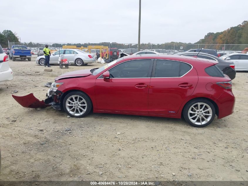 2012 Lexus Ct 200H Premium VIN: JTHKD5BH3C2079989 Lot: 40694476