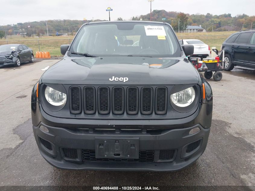 2018 Jeep Renegade Sport 4X4 VIN: ZACCJBABXJPG90311 Lot: 40694488