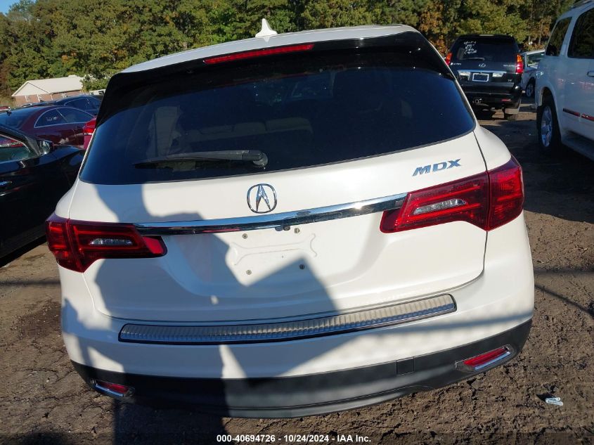 2016 Acura Mdx Acurawatch Plus Package VIN: 5FRYD3H26GB008113 Lot: 40694726