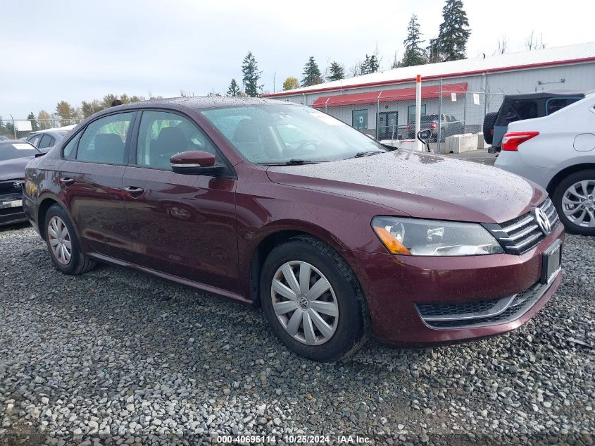 2013 VOLKSWAGEN PASSAT 2.5L S - 1VWAP7A37DC051918